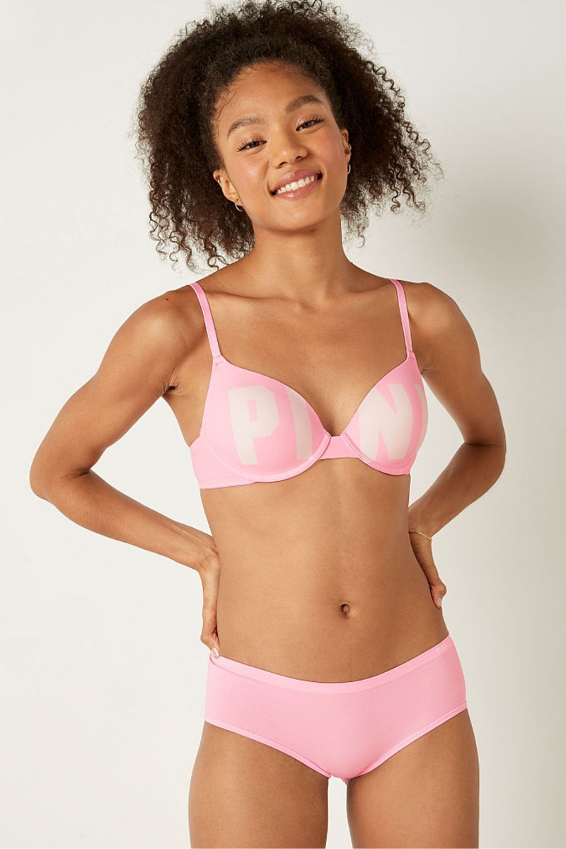 Victoria\'s Secret Smooth Lightly Podsite T-Shirt Bra Biele | SK-1039BIG