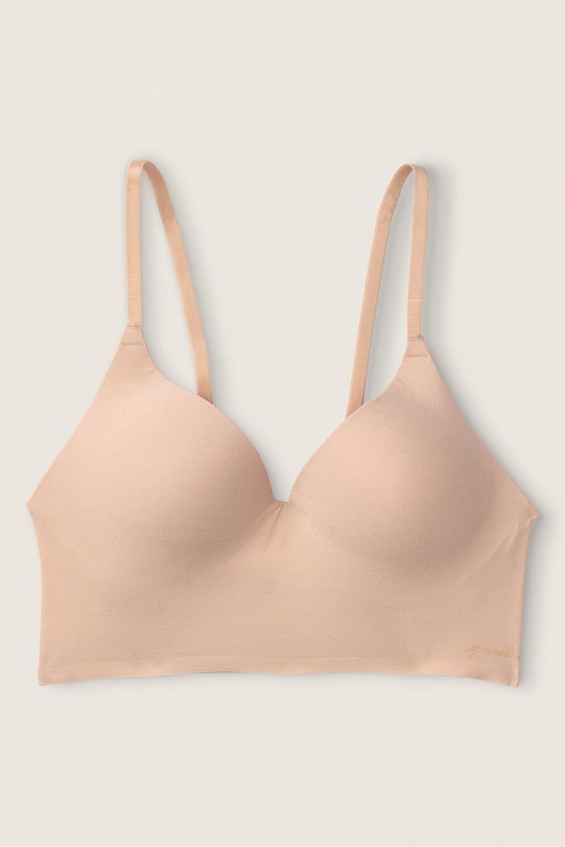 Victoria\'s Secret Smooth Non Wired Push Up Bralette Béžové | SK-0136DPO