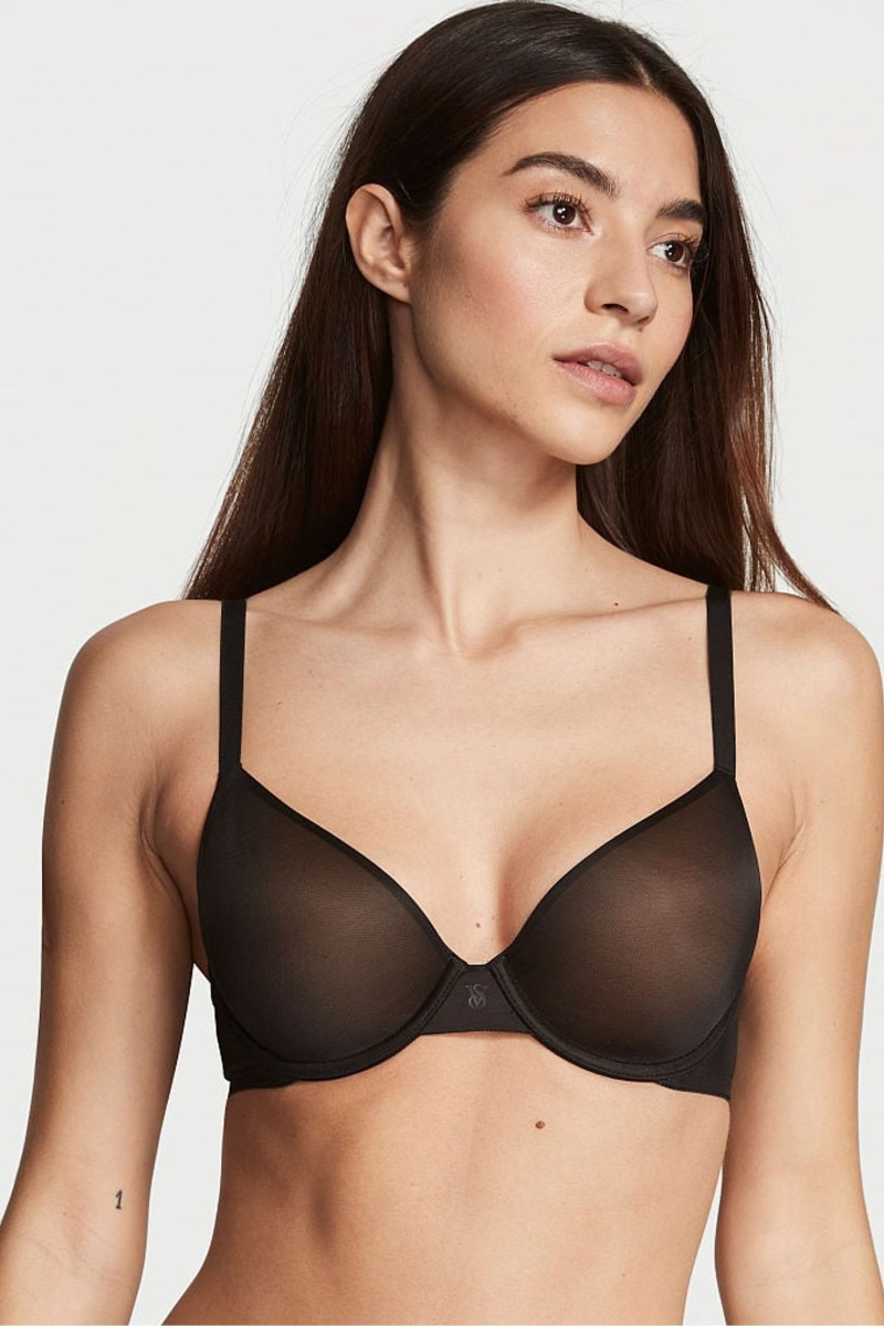 Victoria\'s Secret Smooth Push Up Bra Čierne | SK-4278TGL