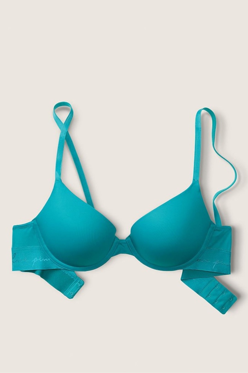 Victoria\'s Secret Smooth Push Up T-Shirt Bra Čierne | SK-4530DEH