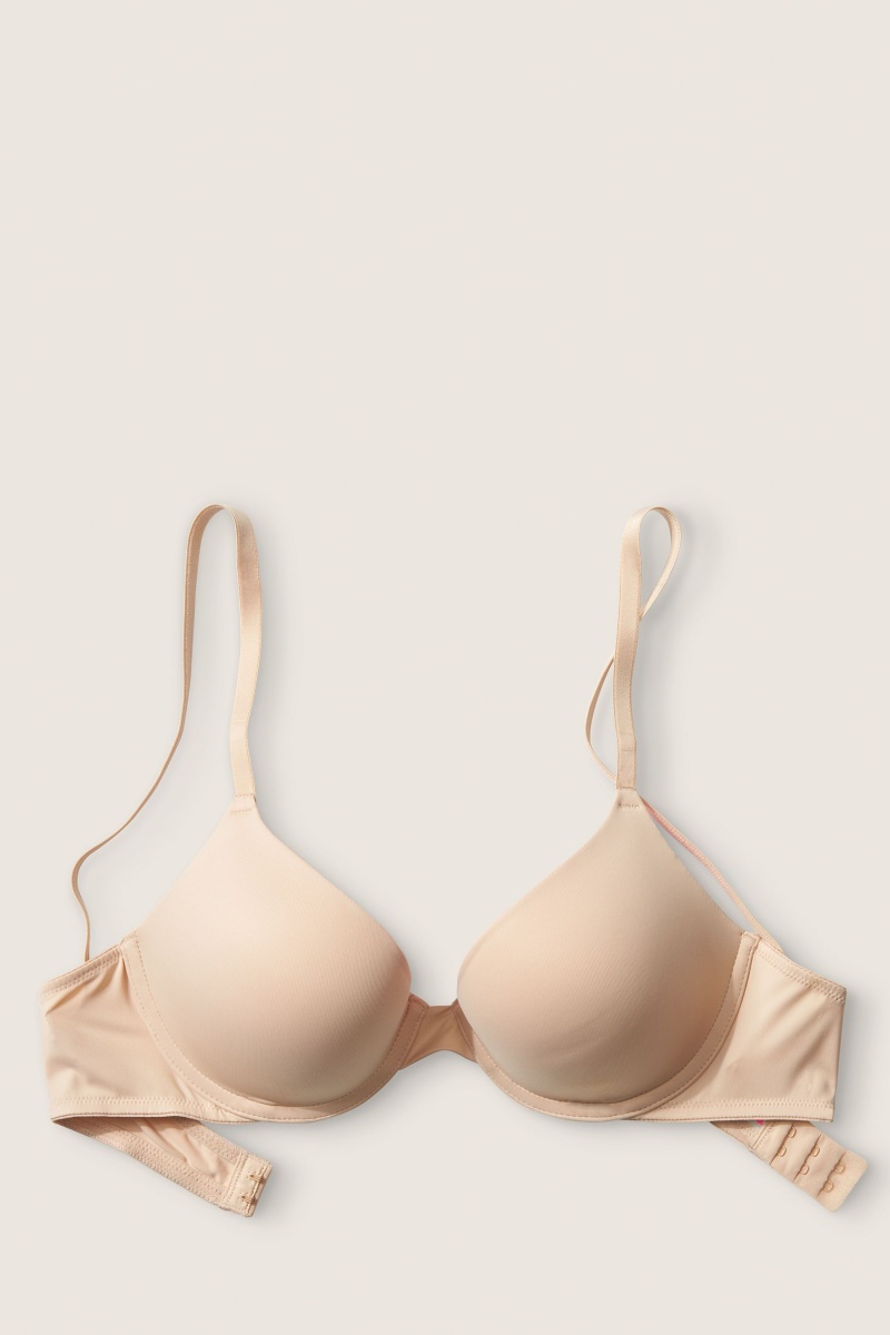 Victoria's Secret Smooth Push Up T-Shirt Bra Čierne | SK-5926DHL