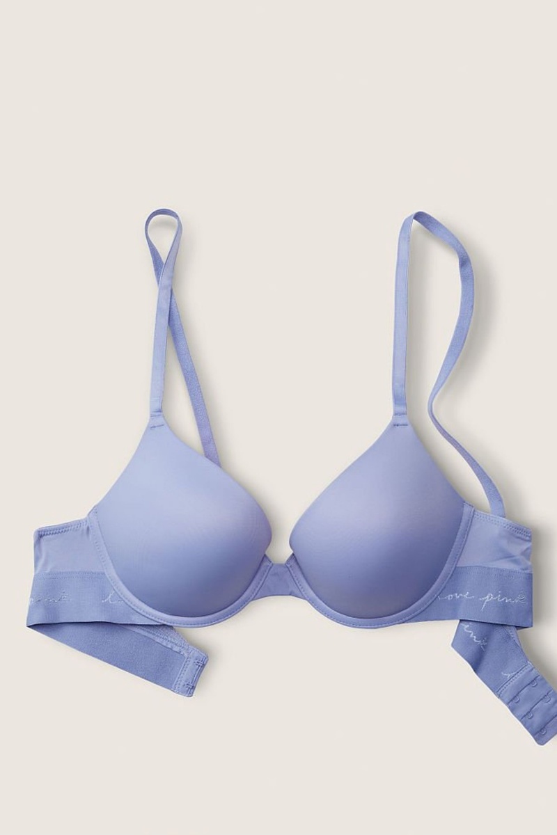 Victoria\'s Secret Smooth Push Up T-Shirt Bra Čierne | SK-8763WBV