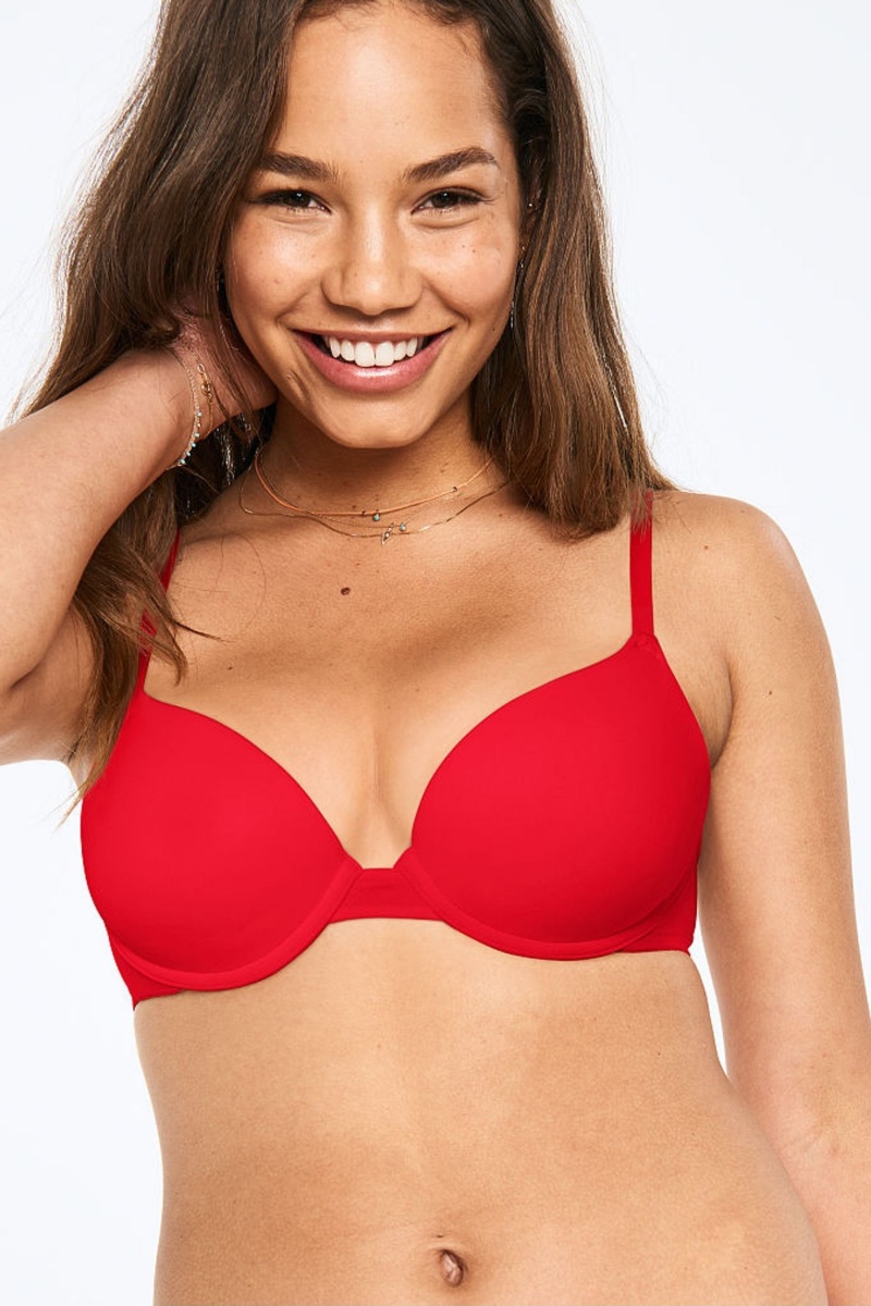 Victoria\'s Secret Smooth Push Up T-Shirt Bra Nachový | SK-9073KHT