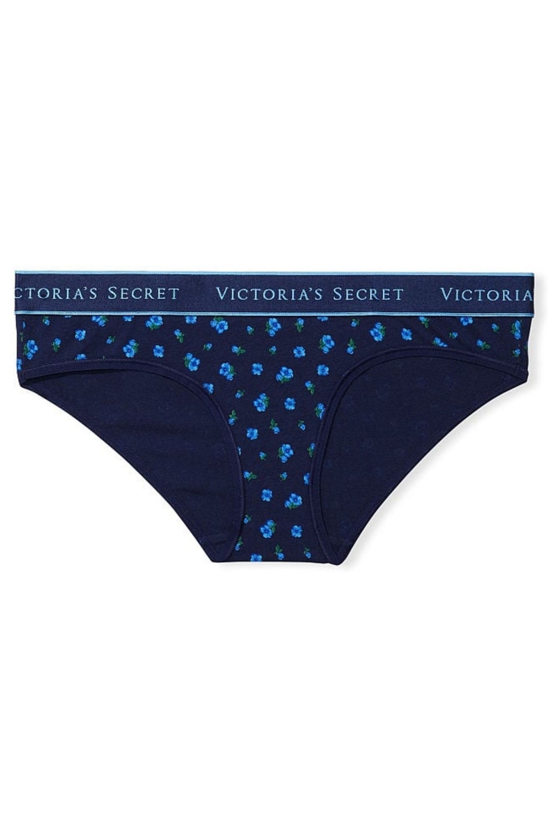 Victoria's Secret Stretch Bavlnene Bavlnene Logo Hipster Nohavičky Námornícka Modrá Modre | SK-0312UYC