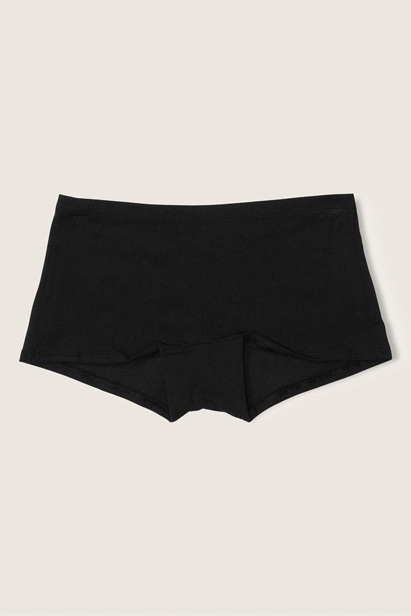 Victoria\'s Secret Stretch Bavlnene Bavlnene Boyshort Nohavičky Čierne | SK-2970KID