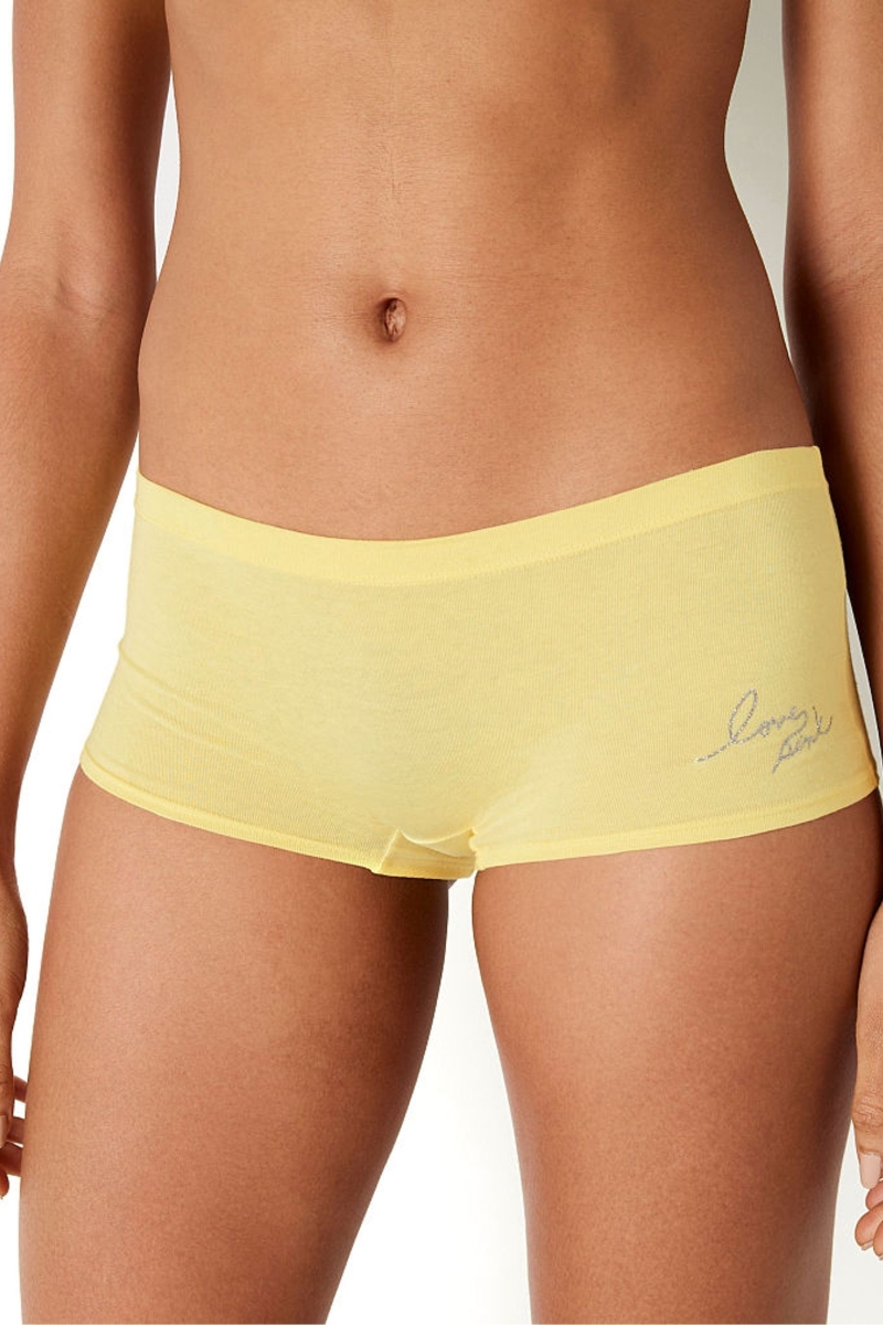 Victoria\'s Secret Stretch Bavlnene Bavlnene Boyshort Nohavičky Káva | SK-5730DAB