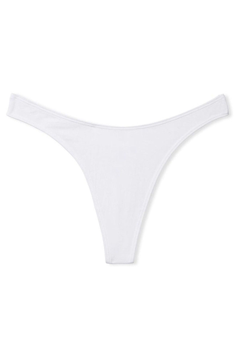 Victoria's Secret Stretch Bavlnene Bavlnene High Leg Tanga Nohavičky Čierne | SK-7869VNQ