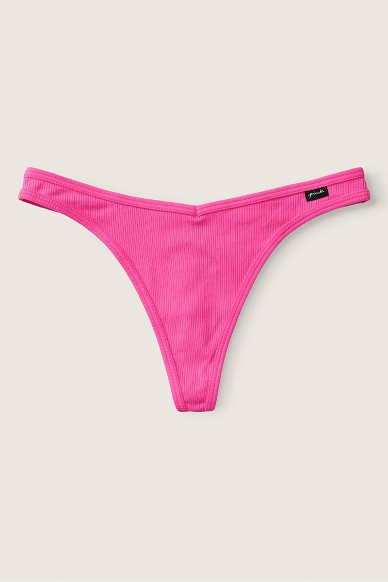 Victoria\'s Secret Stretch Bavlnene Bavlnene Tanga Nohavičky Ruzove | SK-9213FZC