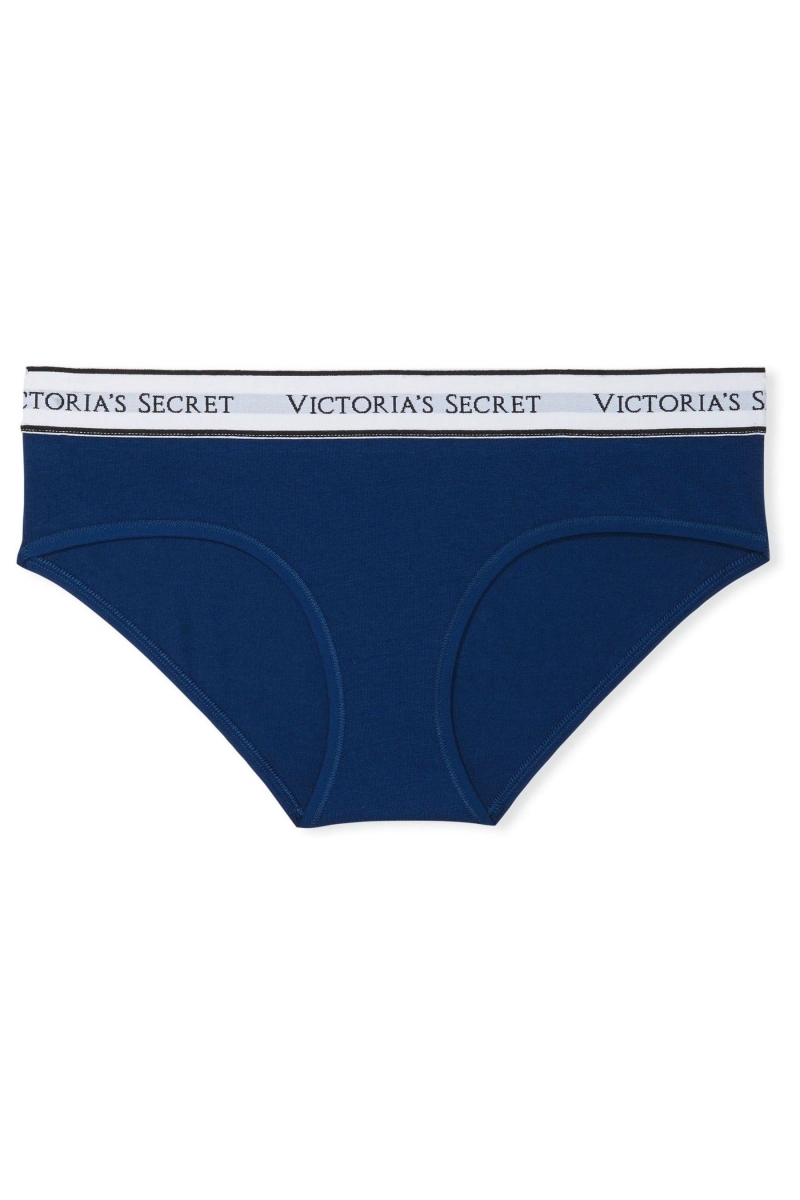 Victoria's Secret Stretch Bavlnene Logo Nohavičky Modre | SK-1248JUM