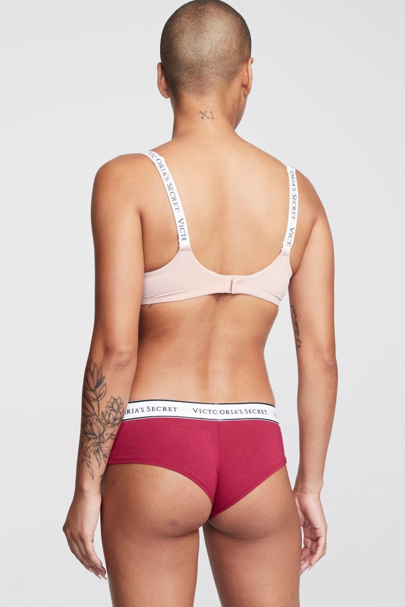 Victoria's Secret Stretch Bavlnene Logo Nohavičky Červené | SK-1645RDW