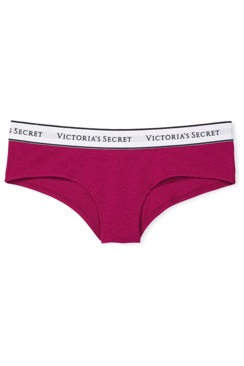 Victoria's Secret Stretch Bavlnene Logo Nohavičky Červené | SK-1645RDW