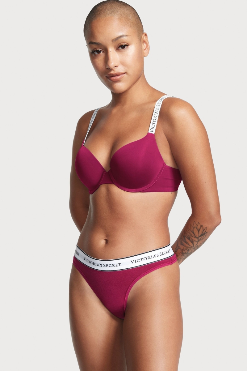 Victoria's Secret Stretch Bavlnene Logo Nohavičky Červené | SK-2950GCV