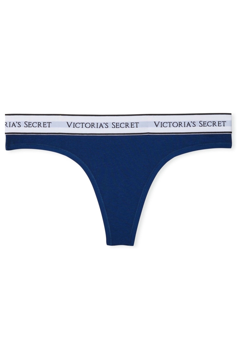 Victoria's Secret Stretch Bavlnene Logo Nohavičky Modre | SK-5081VCG