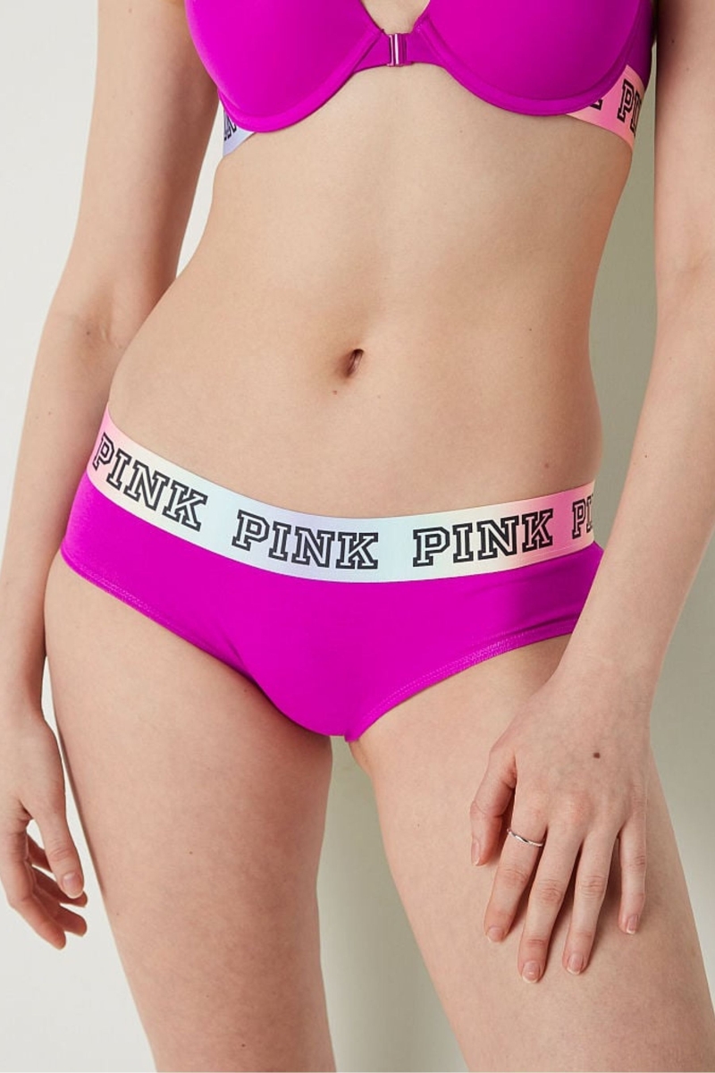 Victoria\'s Secret Stretch Bavlnene Logo Hipster Ruzove | SK-7946RBX