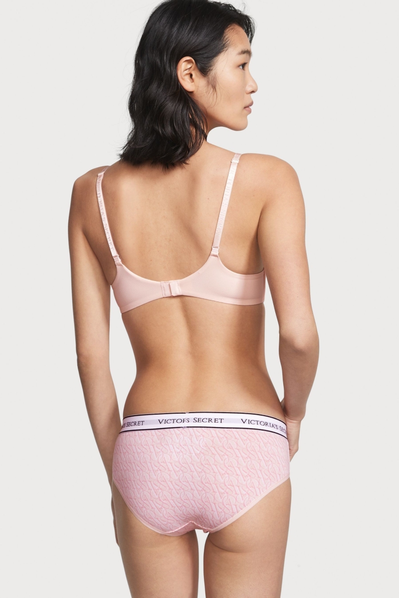 Victoria's Secret Stretch Bavlnene Logo Nohavičky Ruzove | SK-7958ZGB