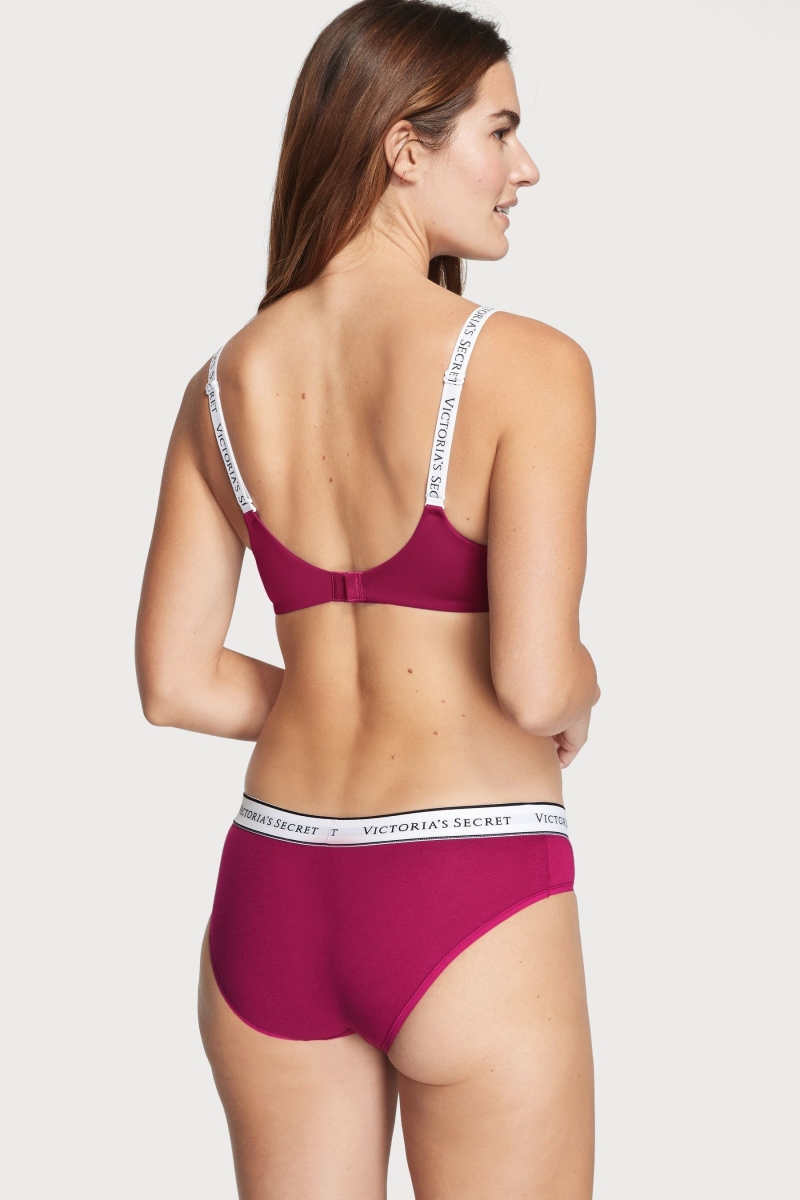 Victoria's Secret Stretch Bavlnene Logo Nohavičky Červené | SK-9678GYQ