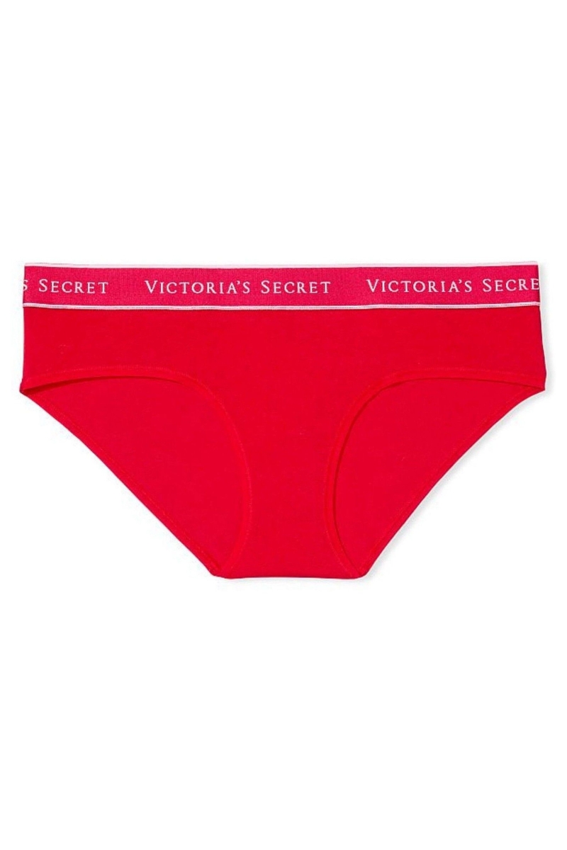 Victoria's Secret Stretch Bavlnene Stretch Bavlnene Logo Pásom Hipster Nohavičky Modre | SK-0183OZS