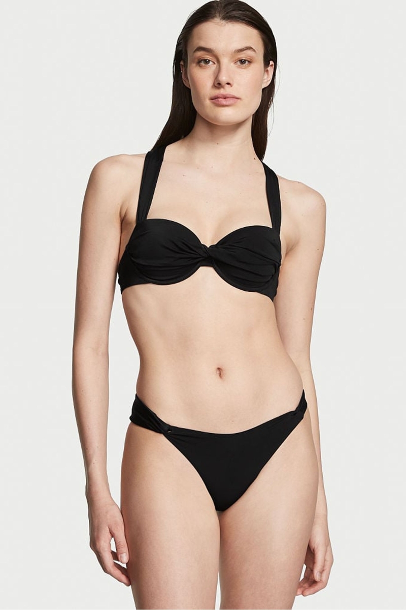 Victoria\'s Secret Swim Bikiny Bottom Čierne | SK-6189WDH