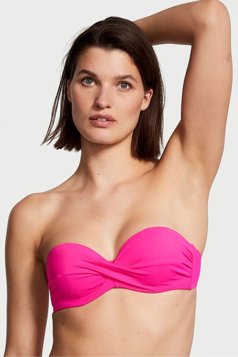 Victoria\'s Secret Swim Bikiny Top Ruzove | SK-7341AKB