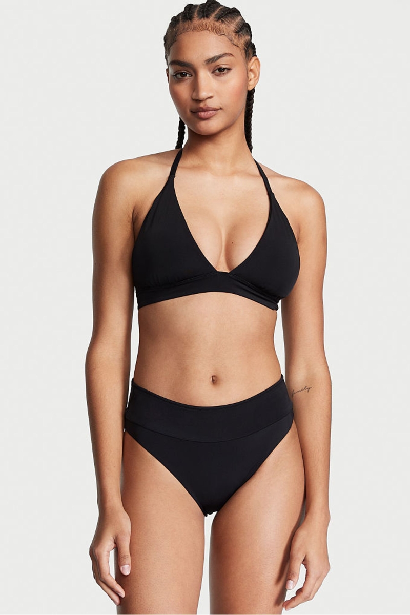 Victoria's Secret Swim Bikiny Top Čierne | SK-7621VWO