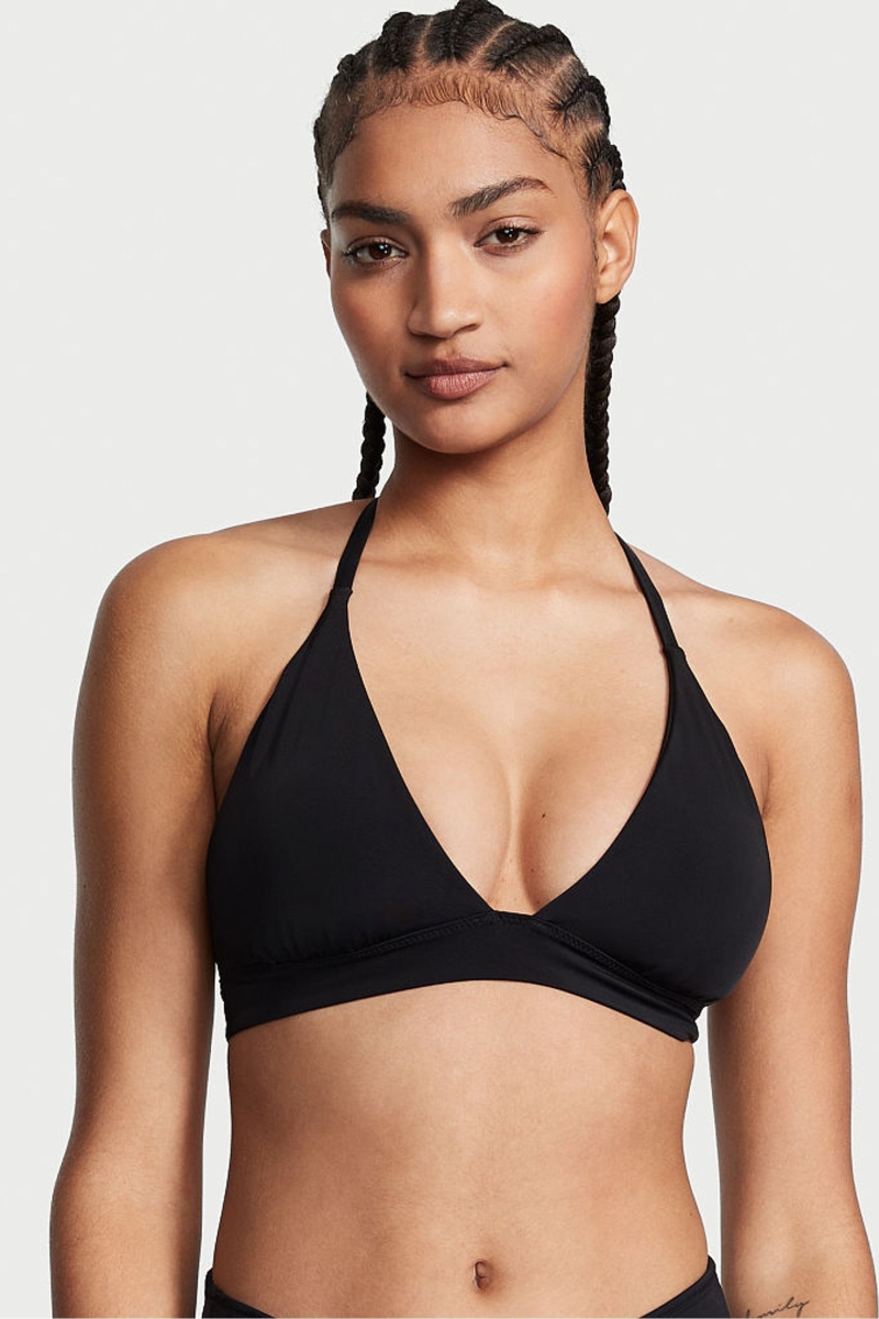 Victoria\'s Secret Swim Bikiny Top Čierne | SK-7621VWO