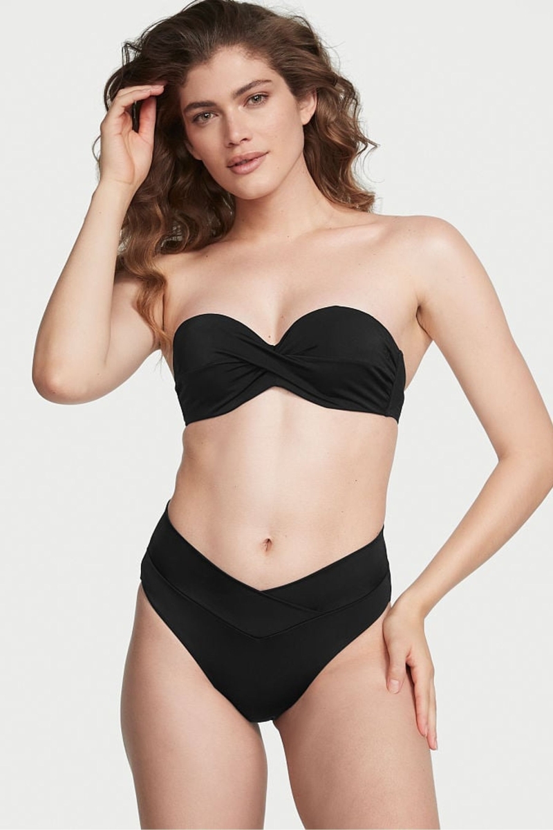 Victoria's Secret Swim Bikiny Top Čierne | SK-7860VWL