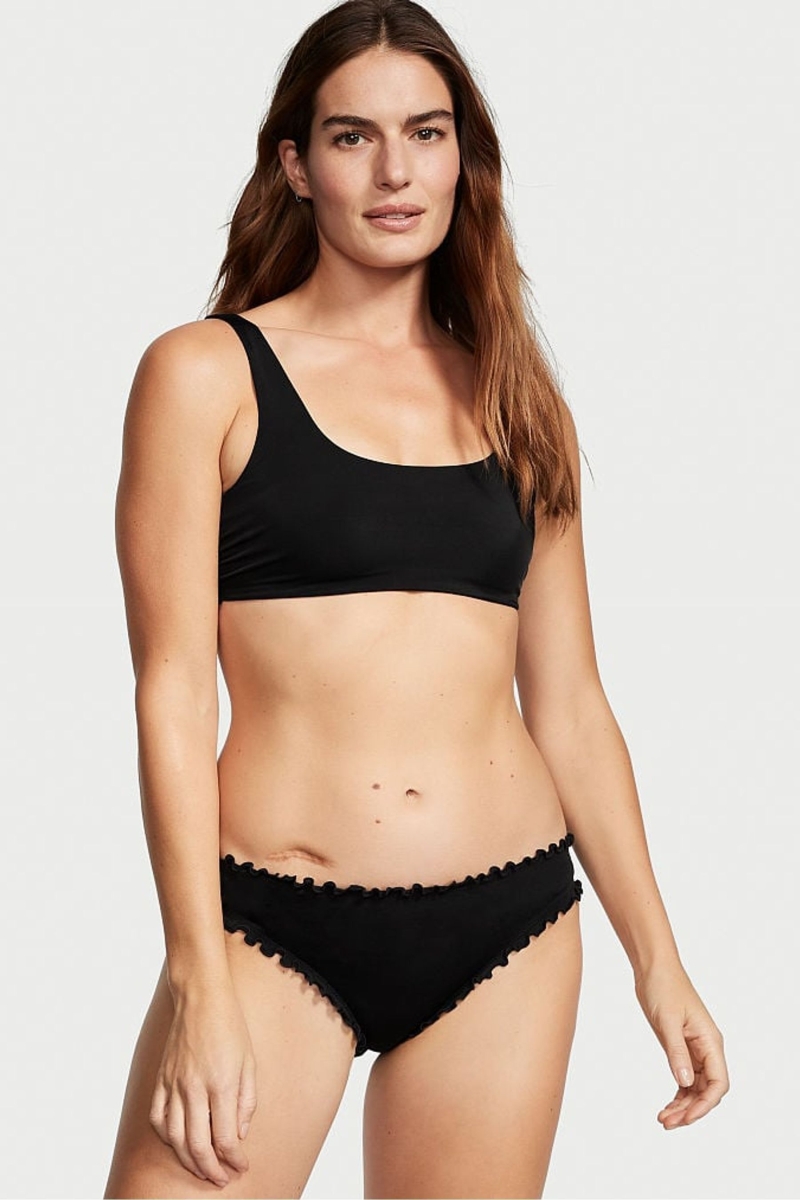 Victoria's Secret Swim Bikiny Top Čierne | SK-9572NUM