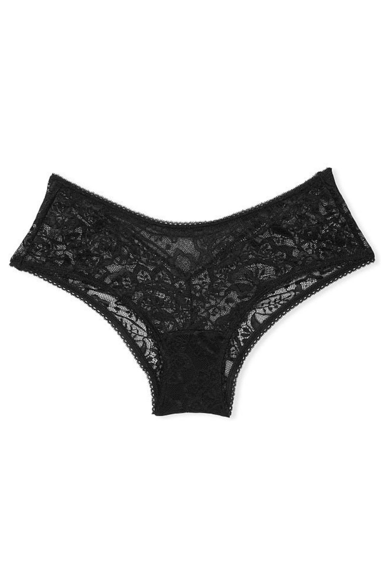 Victoria's Secret The Lacie Cipkovane Cheeky Nohavičky Čierne | SK-2164VNF