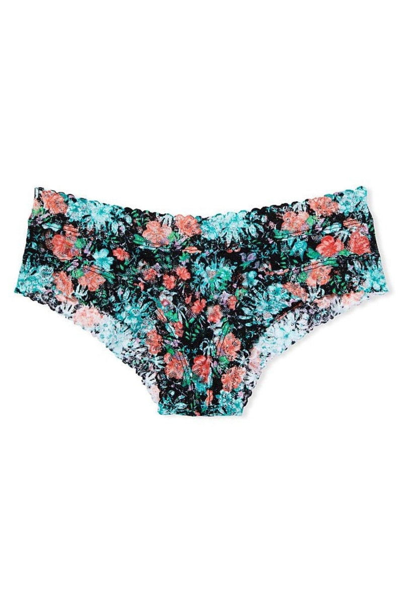 Victoria\'s Secret The Lacie Cipkovane Cheeky Nohavičky Zelene | SK-7840SCF