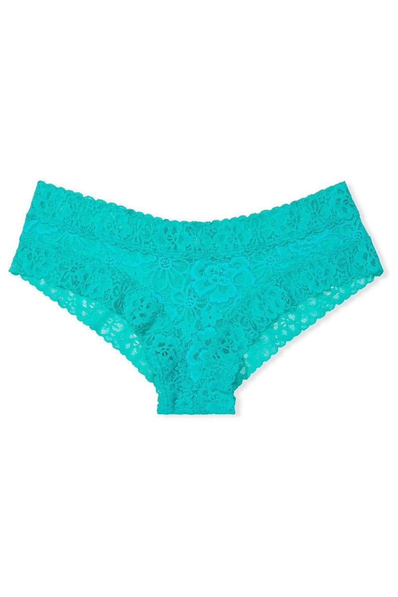 Victoria's Secret The Lacie Cipkovane Cheeky Nohavičky Zelene | SK-7849ZVT