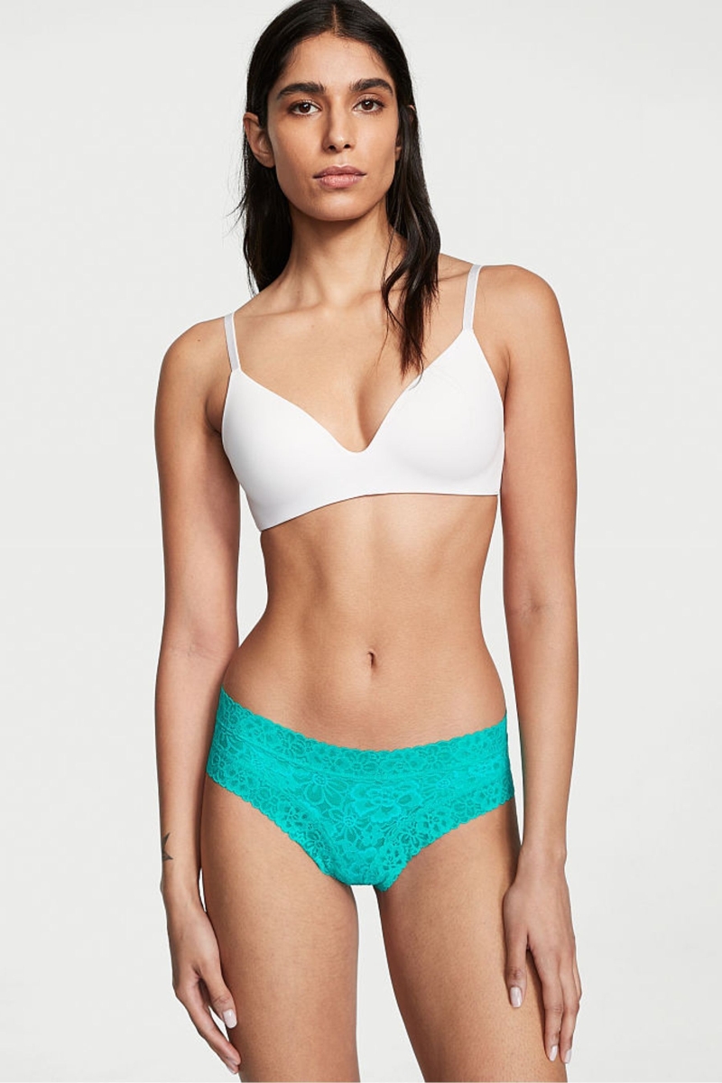 Victoria\'s Secret The Lacie Cipkovane Cheeky Nohavičky Zelene | SK-7849ZVT