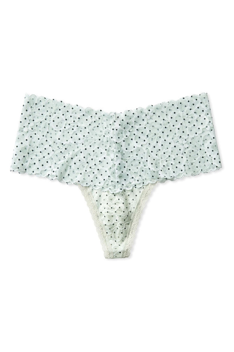 Victoria's Secret The Lacie Cipkovane Siroke spodne prádlo Band Tanga Panty Ruzove | SK-2593QKO