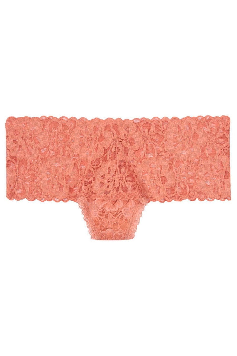 Victoria's Secret The Lacie Cipkovane Siroke spodne prádlo Band Tanga Panty Ruzove | SK-7098RHN