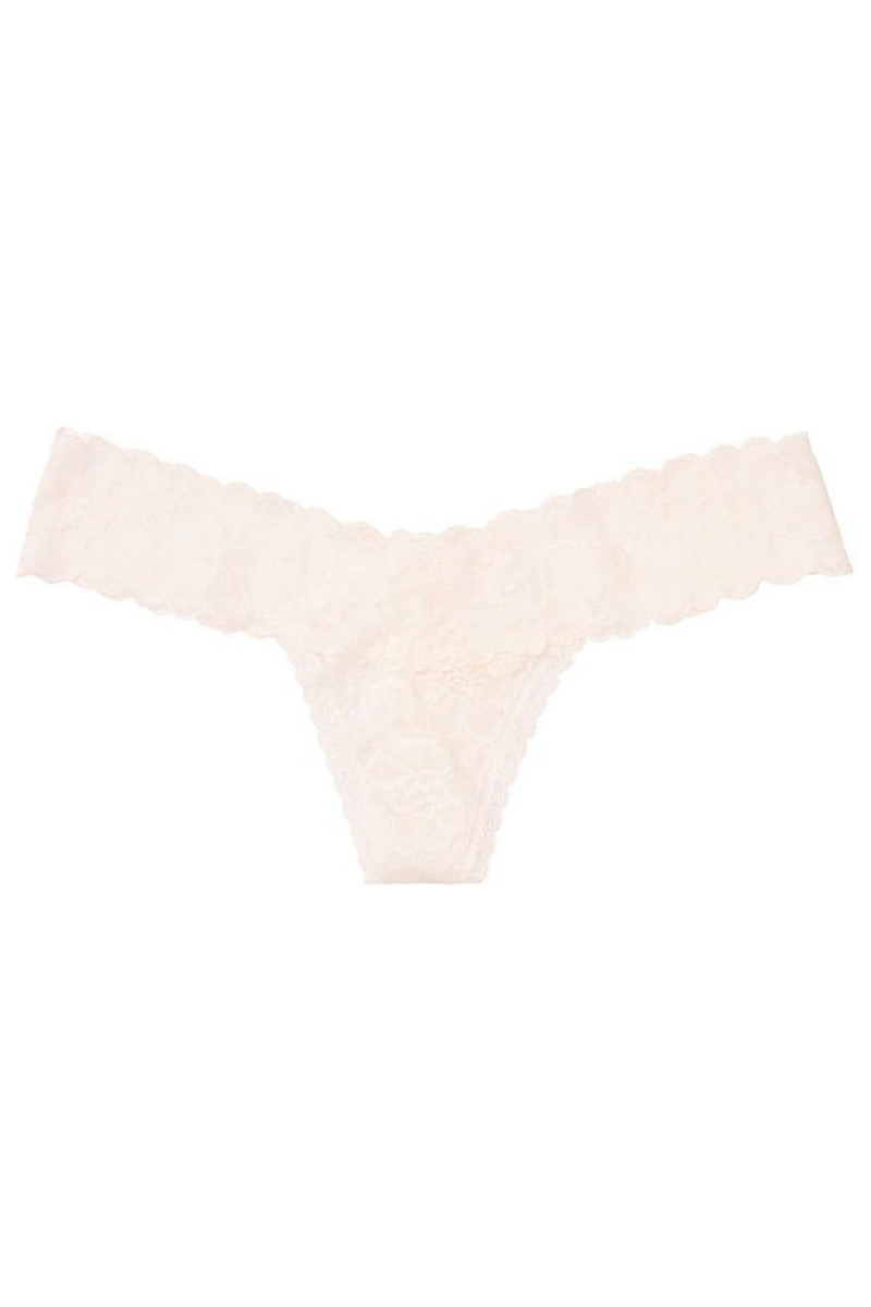 Victoria's Secret The Lacie Cipkovane Tanga Nohavičky Modre | SK-1803DTL