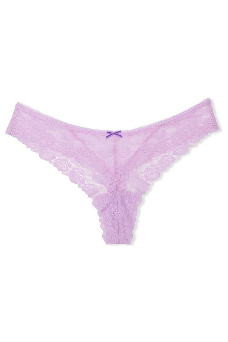 Victoria's Secret The Lacie Cipkovane Tanga Nohavičky Červené | SK-2396AJH