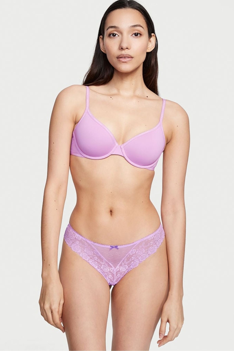 Victoria\'s Secret The Lacie Cipkovane Tanga Nohavičky Červené | SK-2396AJH