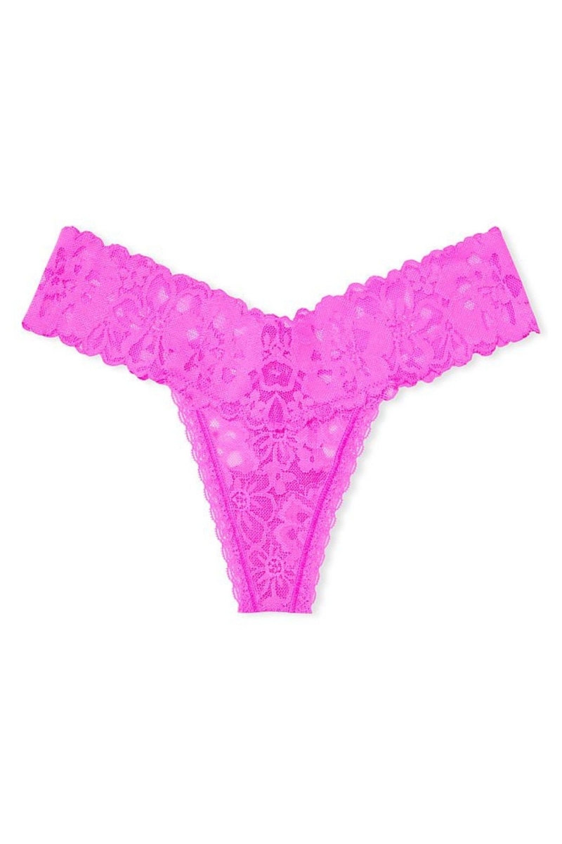 Victoria's Secret The Lacie Cipkovane Tanga Nohavičky Čierne | SK-6201CYE