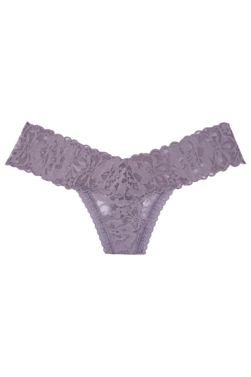 Victoria's Secret The Lacie Cipkovane Tanga Nohavičky Modre | SK-8214MYE