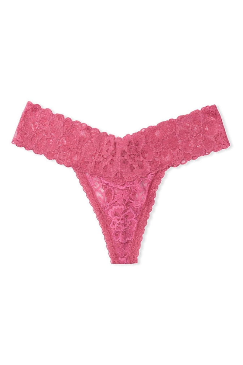 Victoria's Secret The Lacie Cipkovane Tanga Nohavičky Modre | SK-8603IZG