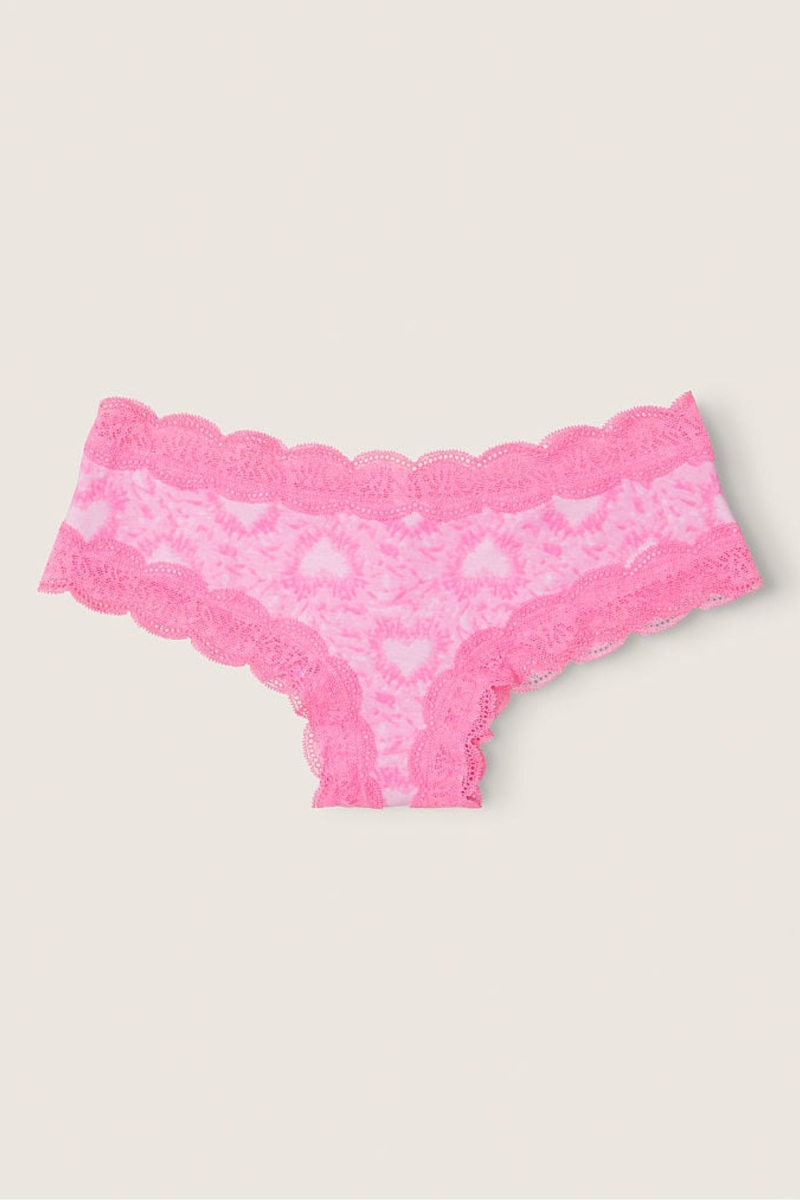 Victoria\'s Secret The Lacie Cipkovane Trim Cheeky Nohavičky Čierne | SK-5036GDU