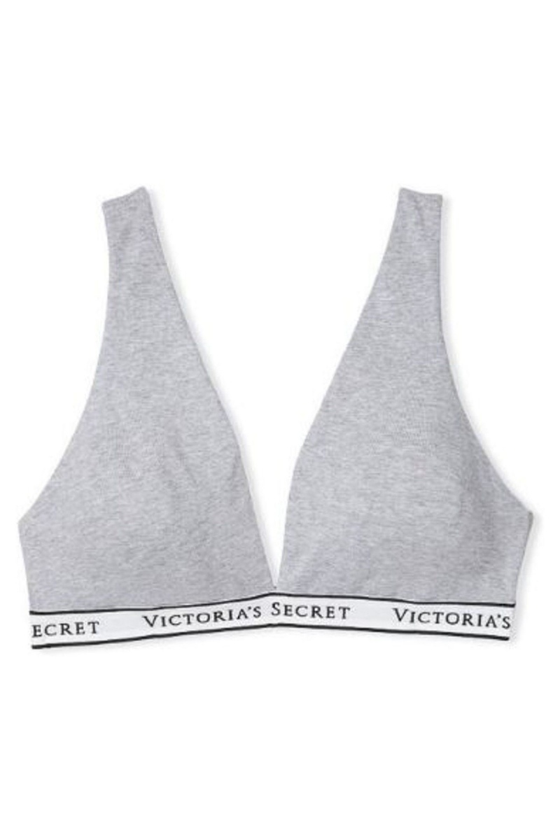 Victoria's Secret The T-Shirt Bavlnene Logo Bralette Čierne | SK-2608UAD