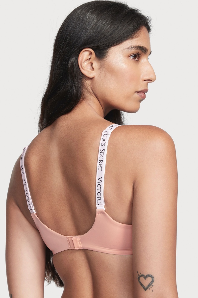 Victoria's Secret The T-Shirt Full Coverage Push Up Logo Bra Ruzove Ruzove | SK-2190DAL