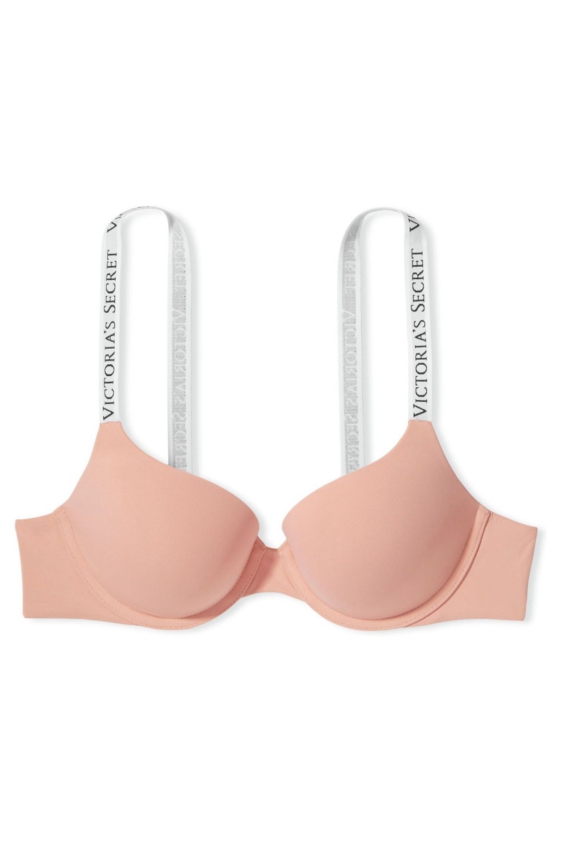 Victoria's Secret The T-Shirt Full Coverage Push Up Logo Bra Ruzove Ruzove | SK-2190DAL