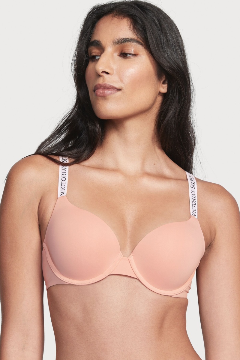 Victoria\'s Secret The T-Shirt Full Coverage Push Up Logo Bra Ruzove Ruzove | SK-2190DAL