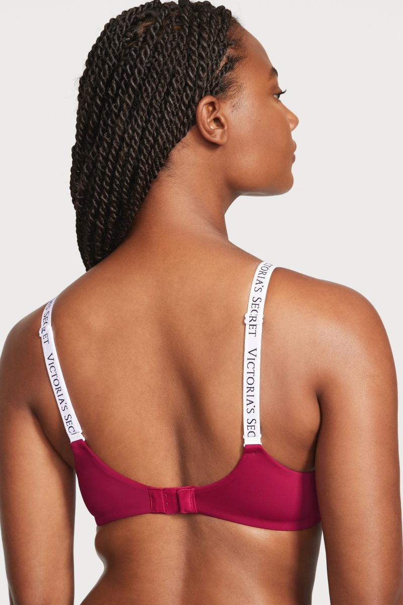 Victoria's Secret The T-Shirt Full Coverage Push Up Logo Bra Červené | SK-2907YNM