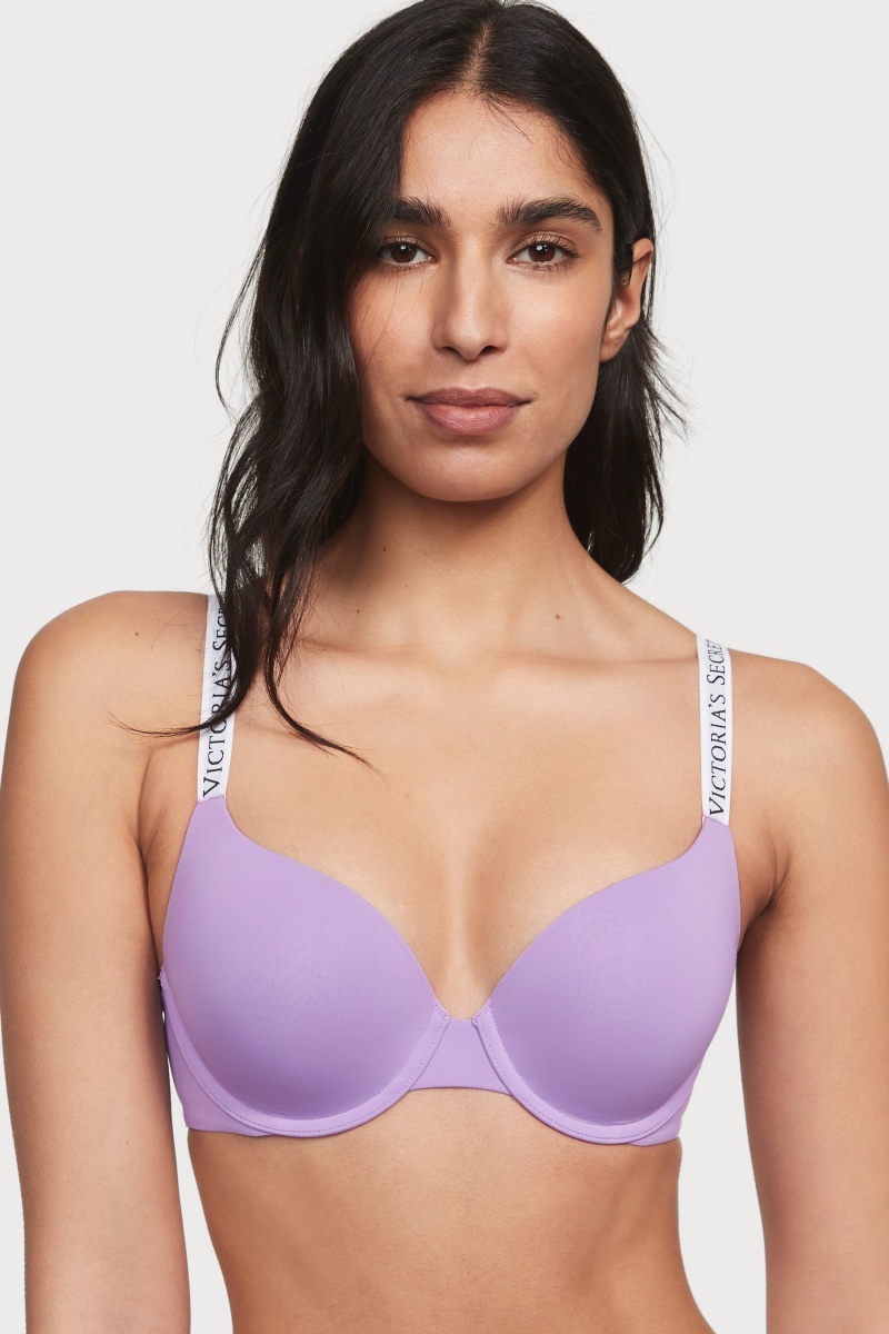 Victoria\'s Secret The T-Shirt Full Coverage Push Up Logo Bra Čierne | SK-2910QZI