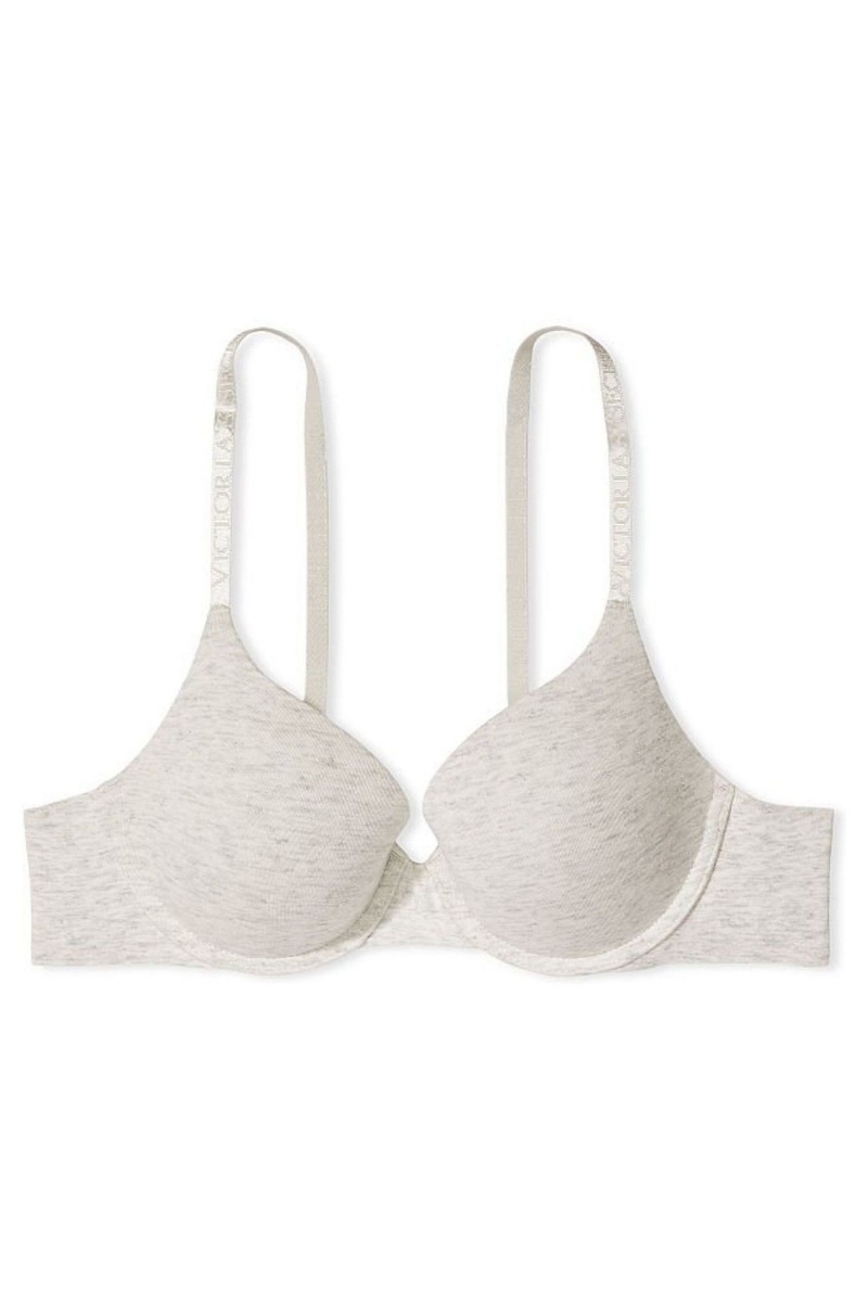 Victoria's Secret The T-Shirt Lightly Podsite Logo Remienkove Full Cup Bra Siva | SK-9087AEF