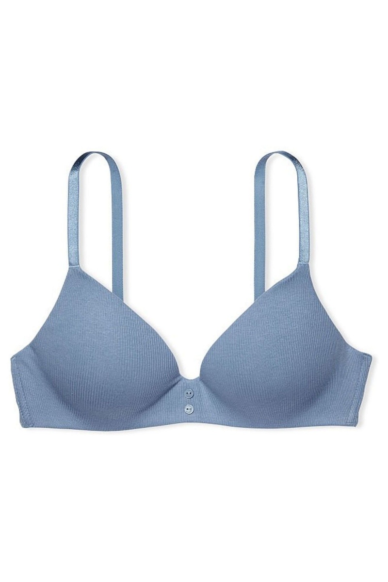 Victoria's Secret The T-Shirt Smooth Lightly Podsite Non Wired T-Shirt Bra Modre | SK-2053JMK