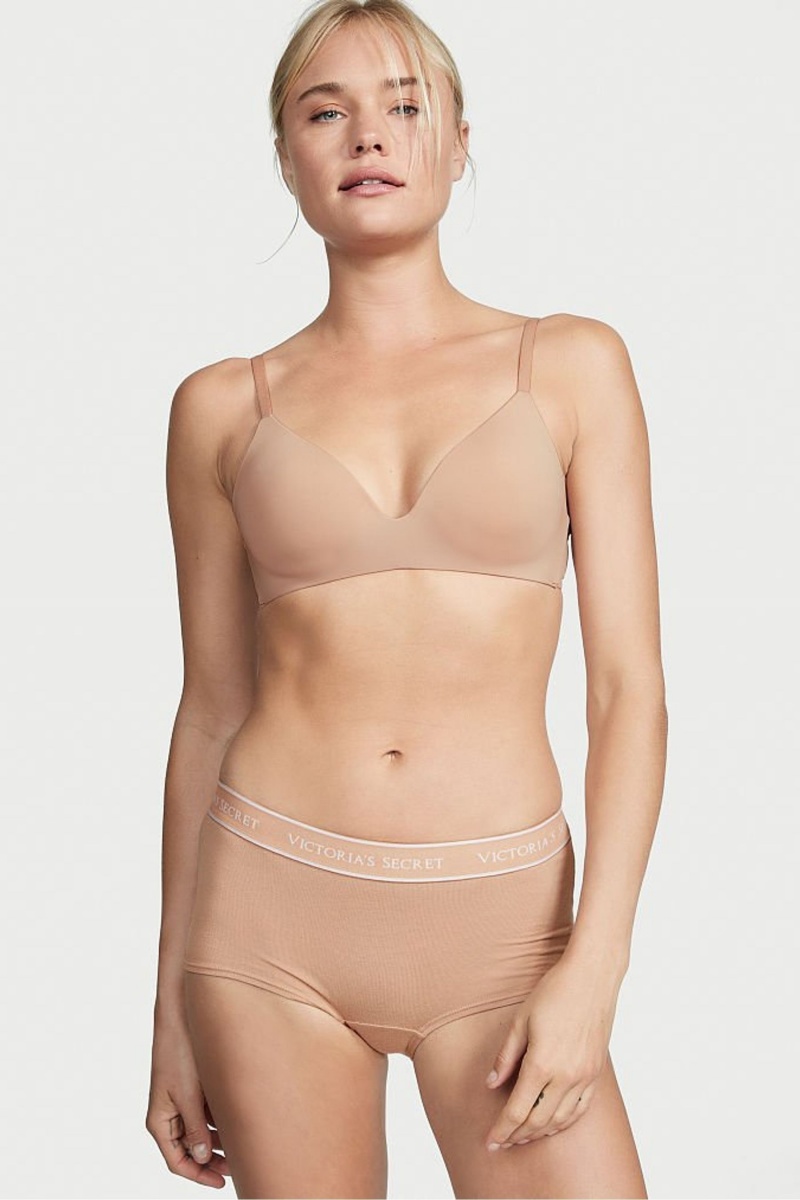 Victoria\'s Secret The T-Shirt Smooth Lightly Podsite Non Wired T-Shirt Bra Praline Nude | SK-8923MST