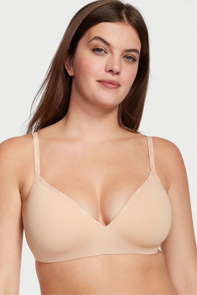 Victoria\'s Secret The T-Shirt Smooth Lightly Podsite Non Wired T-Shirt Bra Champagne Nude | SK-9438MCB